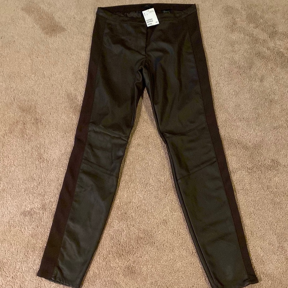 Brown Faux leather pants by H&M